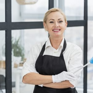 smiley-woman-cleaning